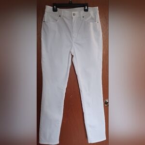 Women's Talbots white high waist straight leg jeans